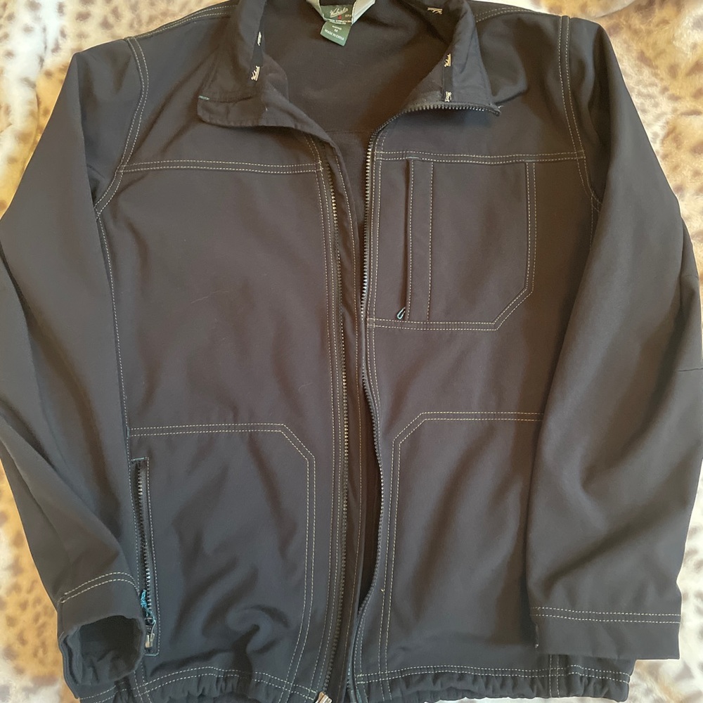 Wool rich hard shell jacket